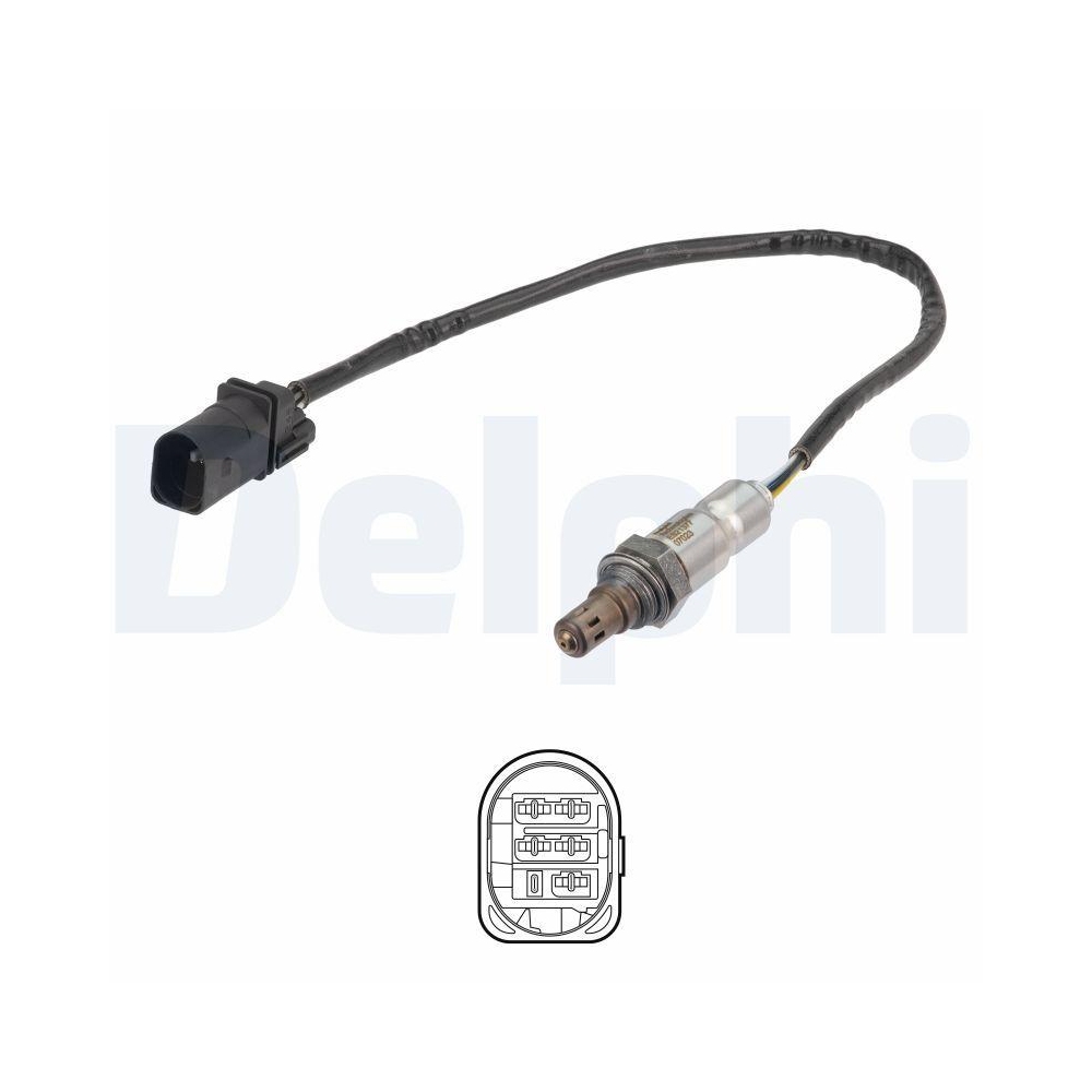 DELPHI ES21377-12B1 Lambdasonde f&uuml;r AUDI SEAT SKODA VW, vor Katalysator