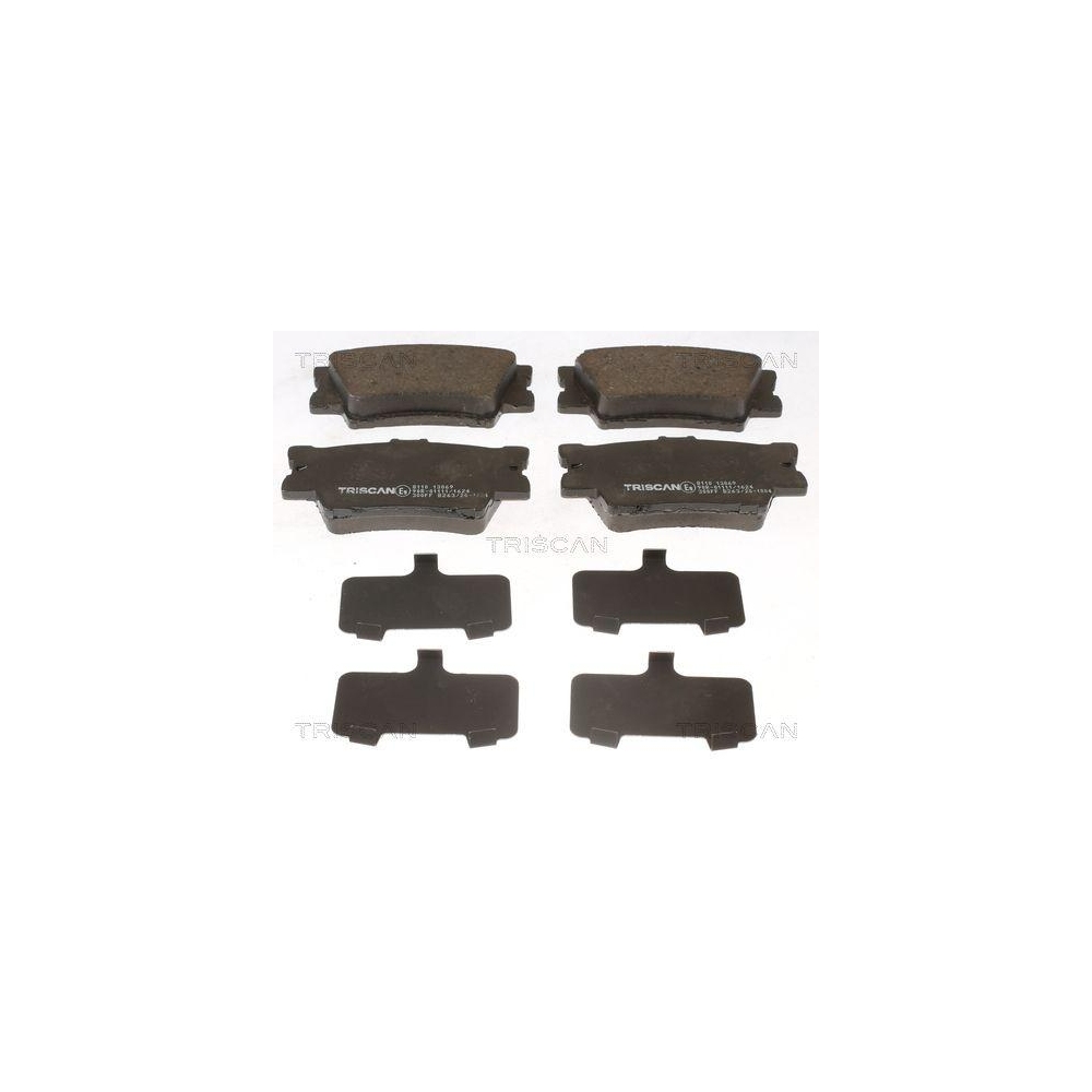 Bremsbelagsatz, Scheibenbremse TRISCAN 8110 13069 f&uuml;r TOYOTA LEXUS, Hinterachse