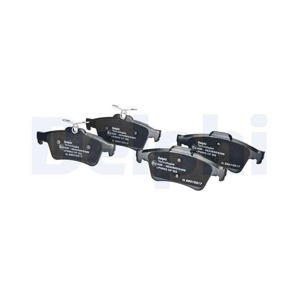 DELPHI LP3653 Bremsbelagsatz, Scheibenbremse f&uuml;r FORD, Hinterachse