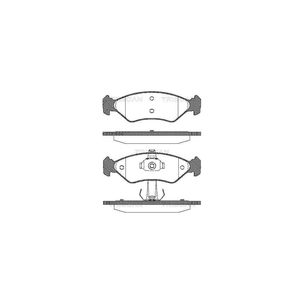 Bremsbelagsatz, Scheibenbremse TRISCAN 8110 16168 f&uuml;r FORD MAZDA, Vorderachse