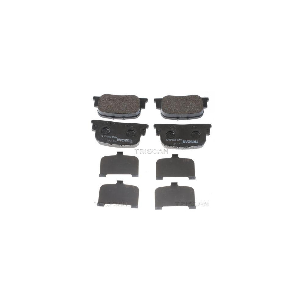 Bremsbelagsatz, Scheibenbremse TRISCAN 8110 13077 f&uuml;r TOYOTA, Hinterachse