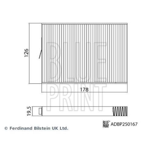 BLUE PRINT ADBP250167 Filter, Innenraumluft f&uuml;r WULING WULING (SGMW)