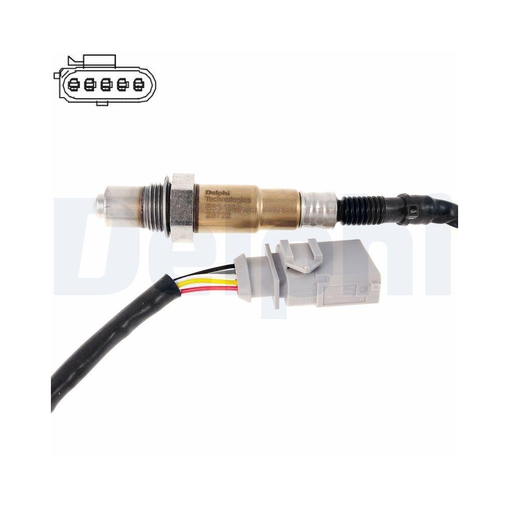 DELPHI ES21394-12B1 Lambdasonde f&uuml;r AUDI SEAT SKODA VW, nach Katalysator, vorne