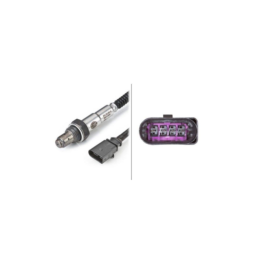 HELLA Lambdasonde 6PA 358 066-421 für AUDI PORSCHE SEAT SKODA VW, für Zylinder 4