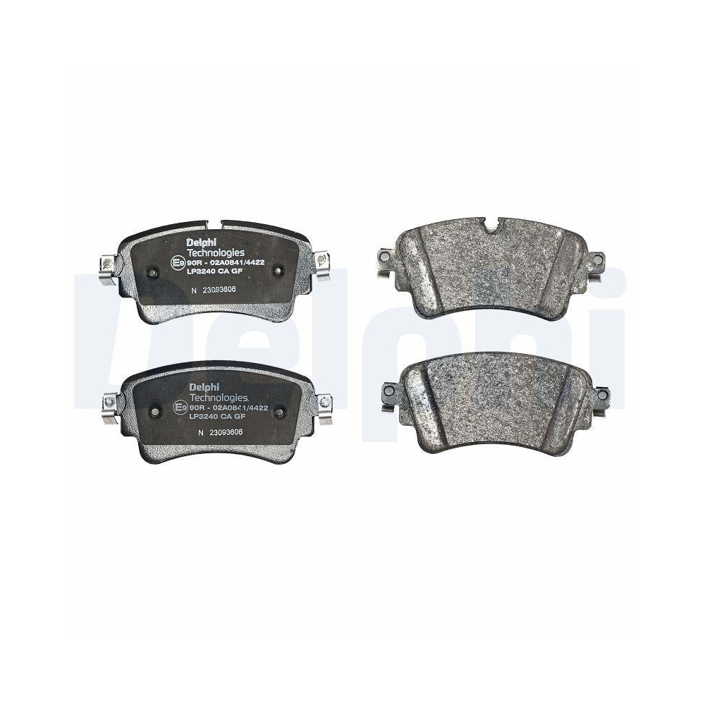 DELPHI LP3240 Bremsbelagsatz, Scheibenbremse f&uuml;r AUDI VW AUDI (FAW), Hinterachse