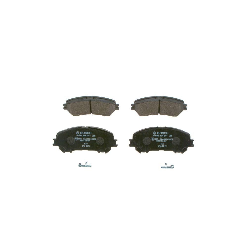 Bremsbelagsatz, Scheibenbremse BOSCH 0 986 424 011 f&uuml;r NISSAN RENAULT DACIA