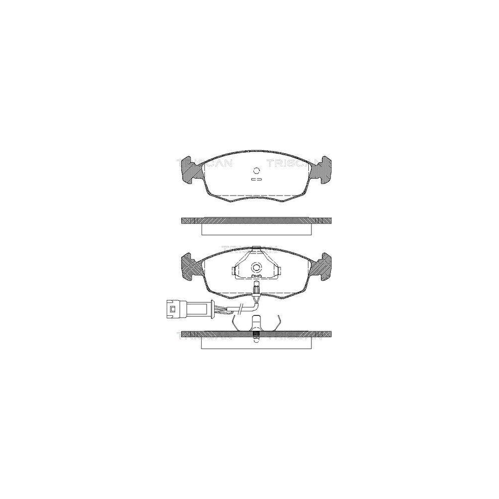 Bremsbelagsatz, Scheibenbremse TRISCAN 8110 16829 f&uuml;r FORD, Vorderachse