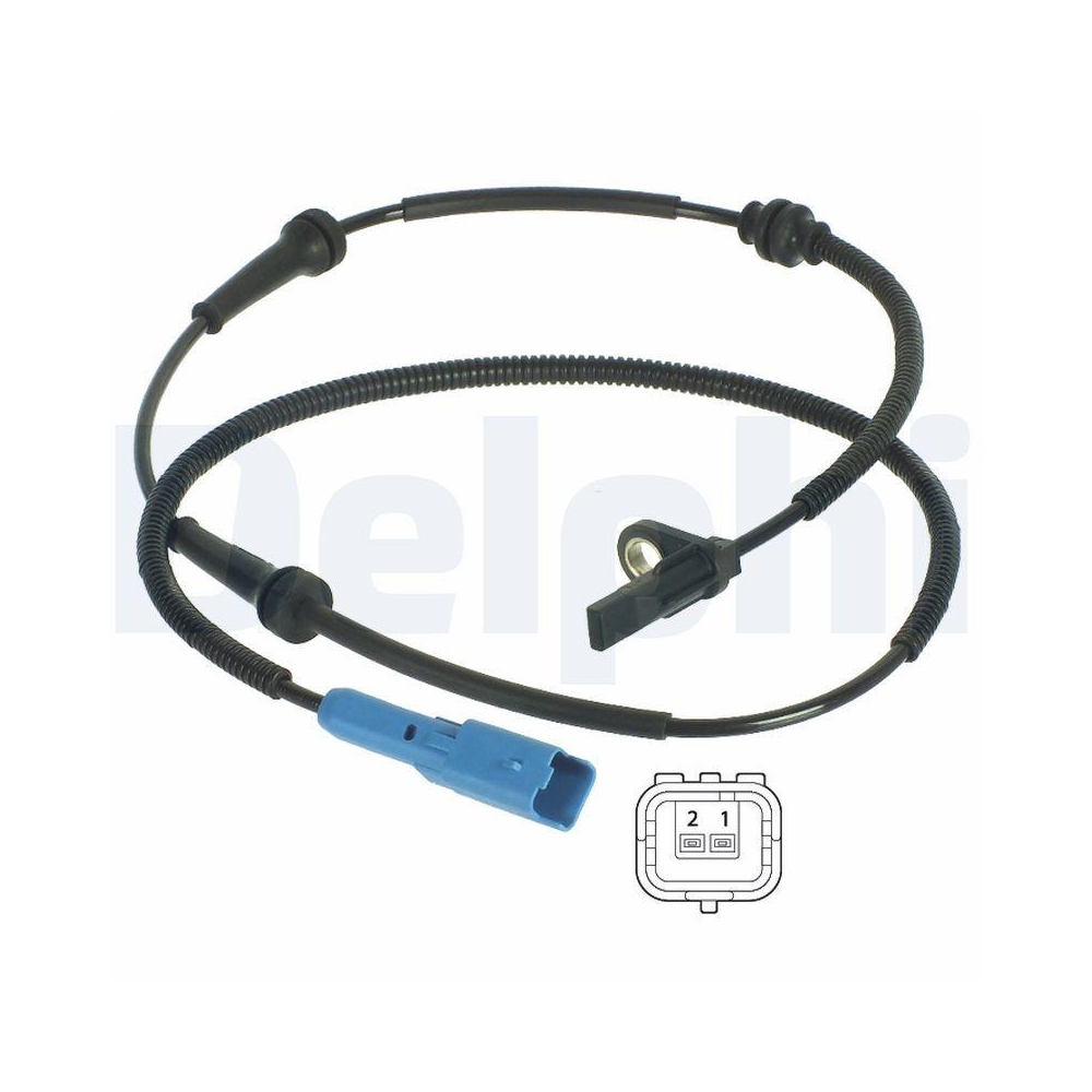 DELPHI SS20133 Sensor, Raddrehzahl f&uuml;r CITRO&Euml;N PEUGEOT, Vorderachse