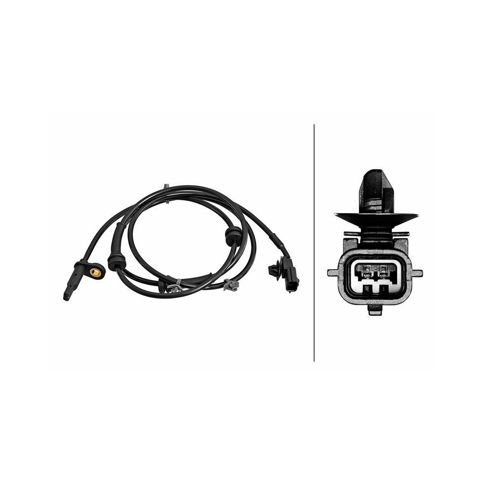 HELLA Sensor, Raddrehzahl 6PU 358 218-331 f&uuml;r NISSAN, Vorderachse