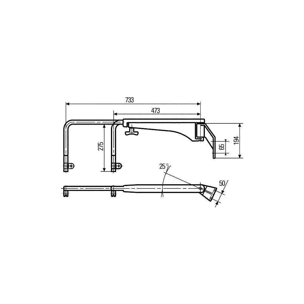 HELLA Halter, Au&szlig;enspiegel 8HG 501 266-022 f&uuml;r MASSEY FERGUSON, links