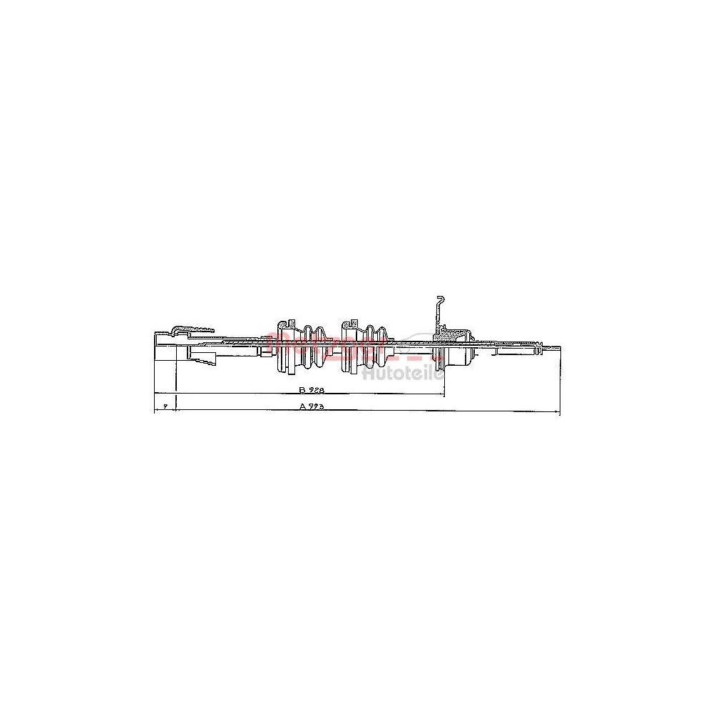 Tachowelle METZGER AUTOTEILE S 31024 für VW