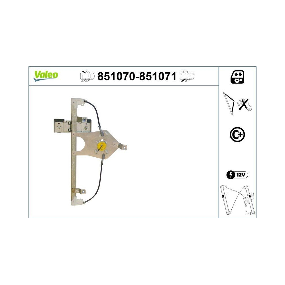 Fensterheber VALEO 851070 f&uuml;r OPEL VAUXHALL, hinten links
