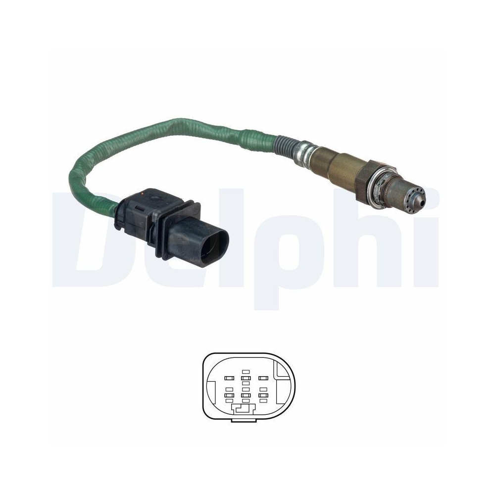 DELPHI ES20551-12B1 Lambdasonde f&uuml;r MERCEDES-BENZ, links, nach Katalysator