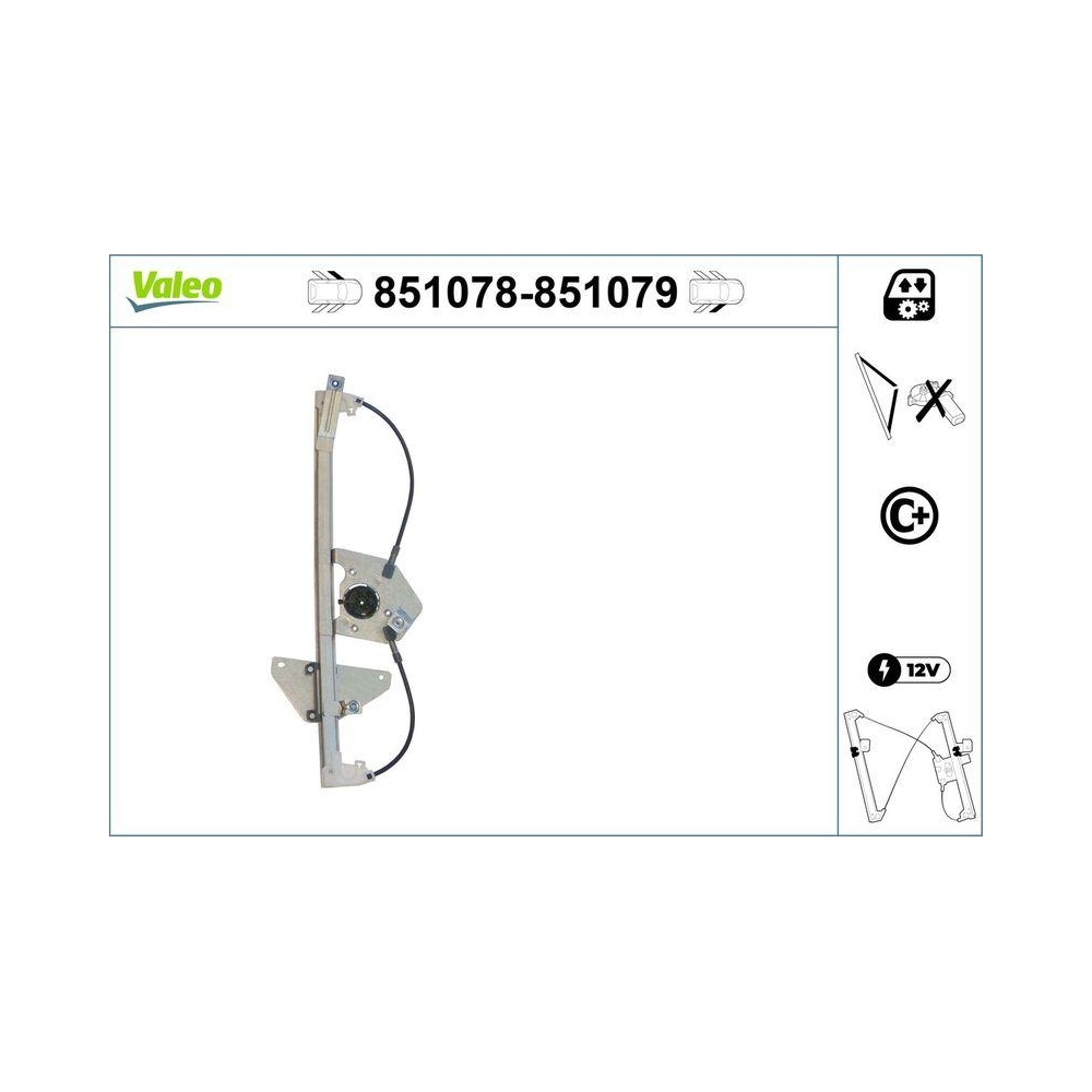 Fensterheber VALEO 851078 für CITROËN DS, vorne links