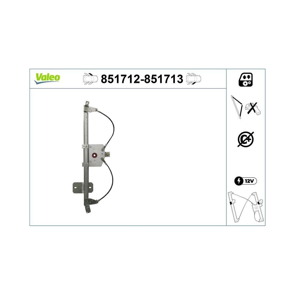 Fensterheber VALEO 851712 für RENAULT, vorne links