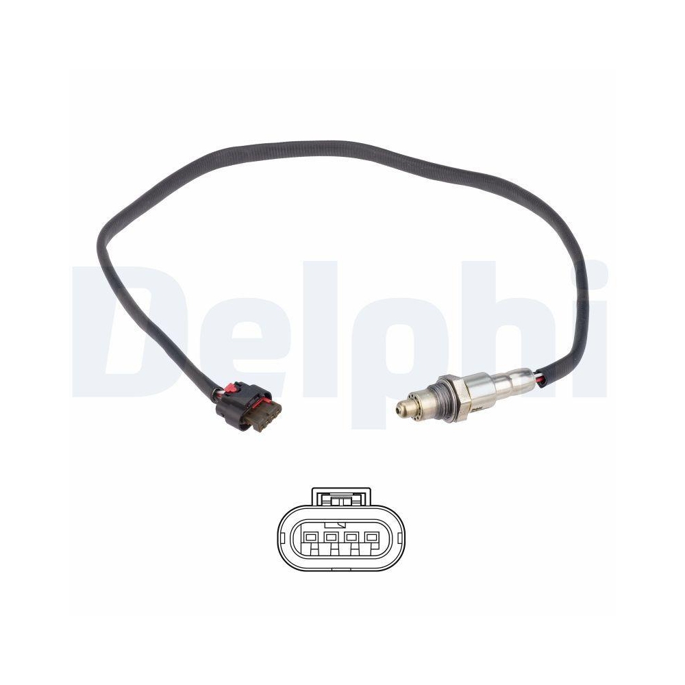 Lambdasonde DELPHI ES21411-12B1 für FORD, nach Katalysator