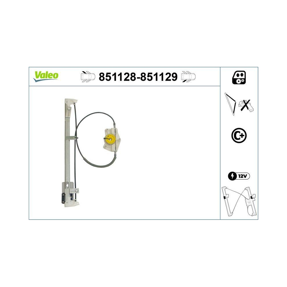 Fensterheber VALEO 851128 für VW, hinten links