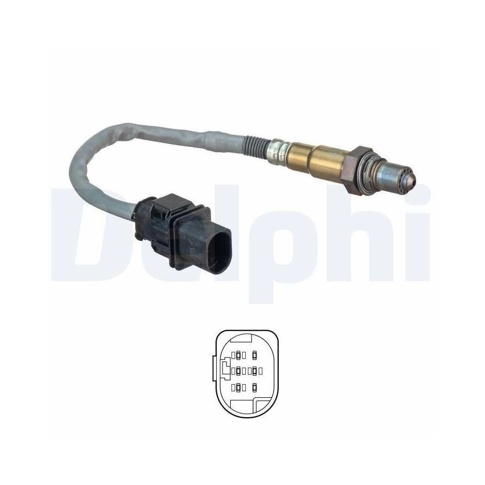 DELPHI ES20555-12B1 Lambdasonde f&uuml;r BMW, f&uuml;r niedrigverdichtete Motoren, rechts