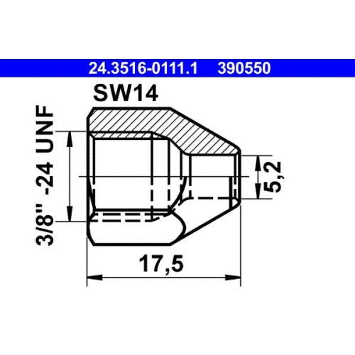 Überwurfmutter ATE 24.3516-0111.1 für