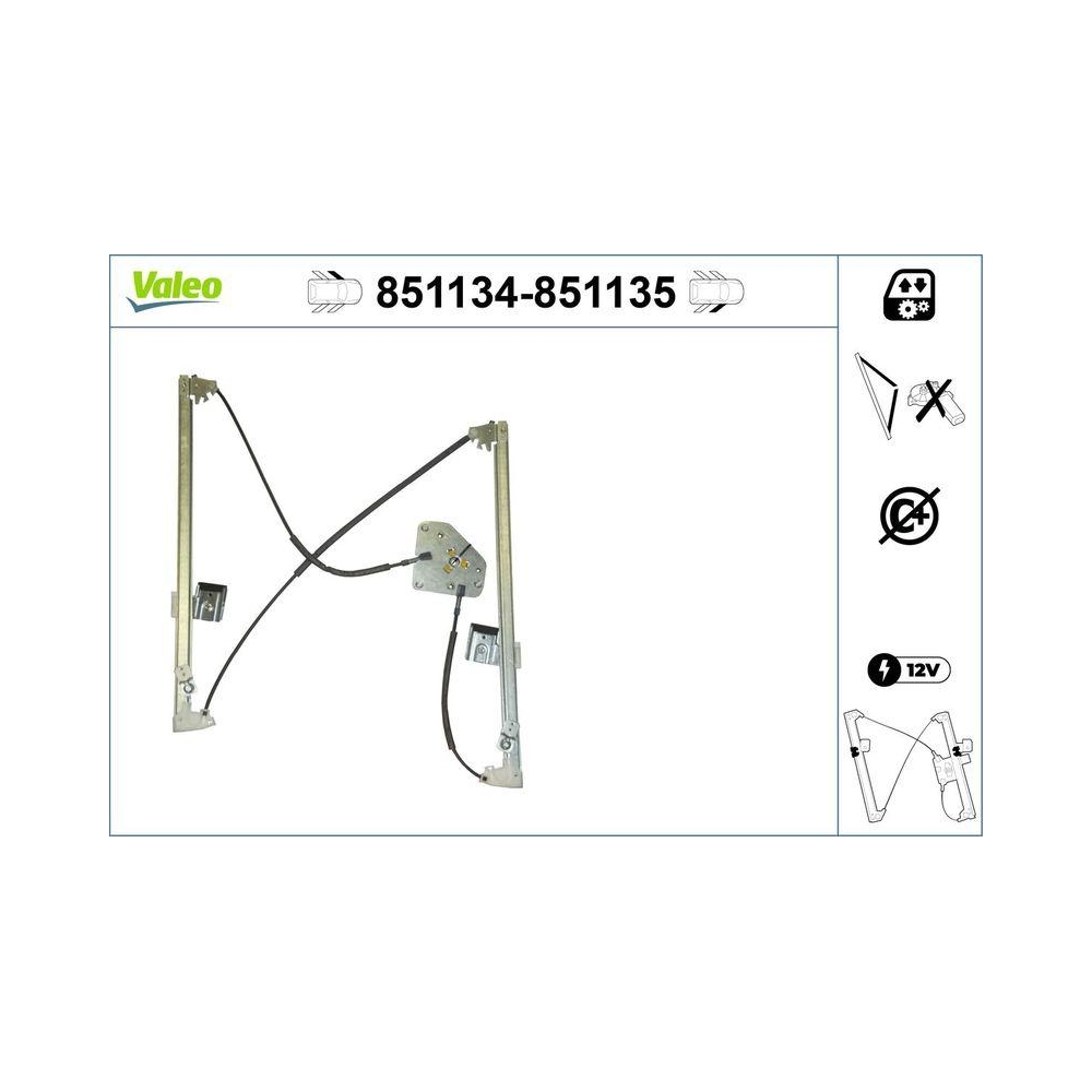 Fensterheber VALEO 851134 für MERCEDES-BENZ, vorne links