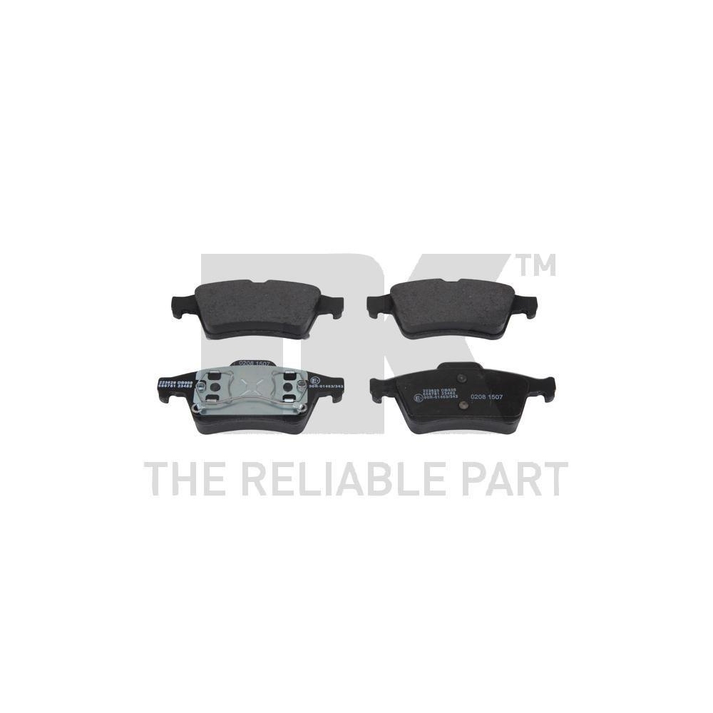 Bremsbelagsatz, Scheibenbremse NK 223629 f&uuml;r NISSAN RENAULT, Hinterachse