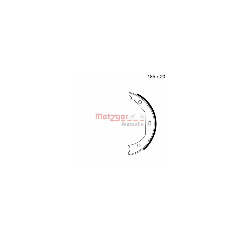 Bremsbackensatz, Feststellbremse METZGER MG 652 f&uuml;r BMW, Hinterachse links