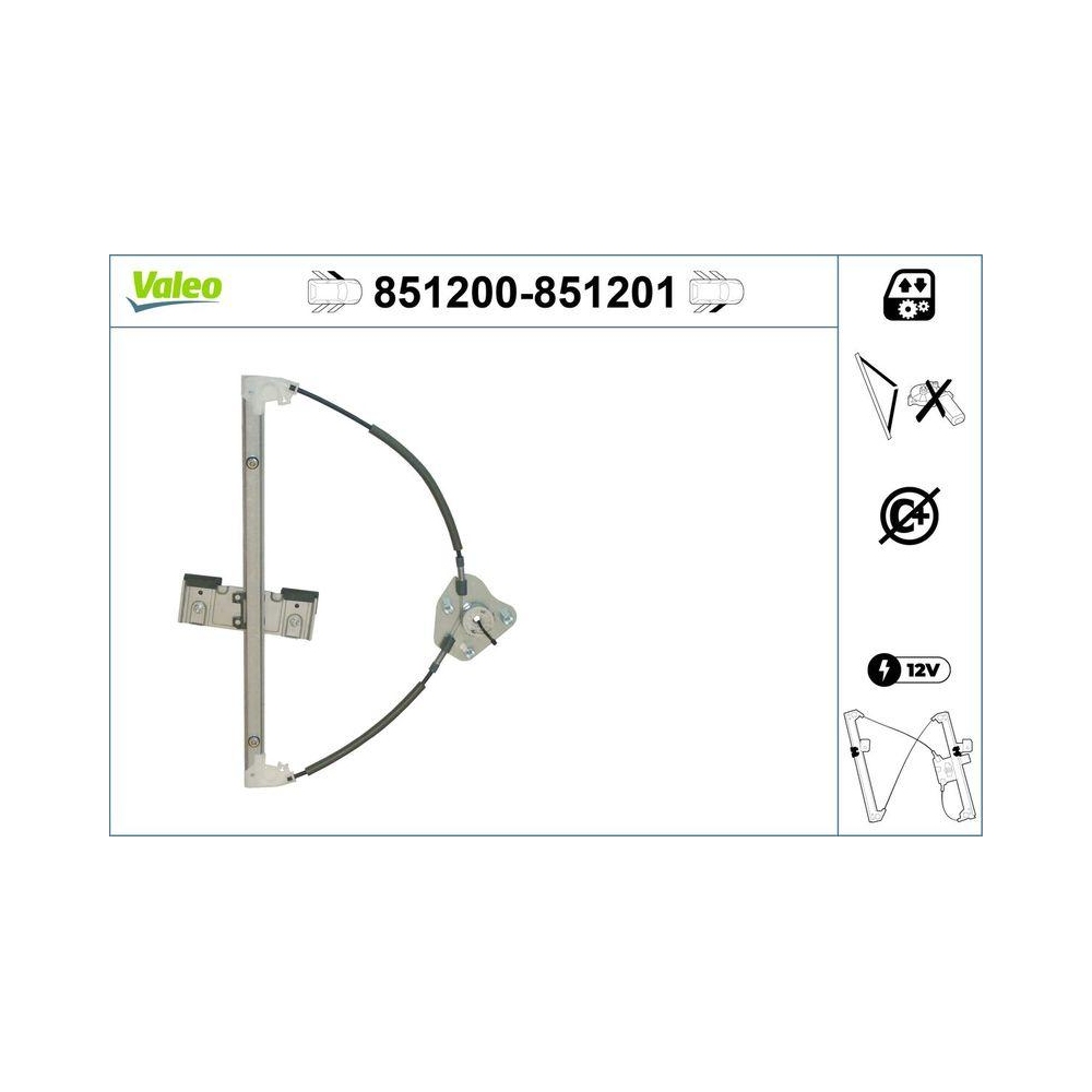 Fensterheber VALEO 851200 für MAZDA, vorne links