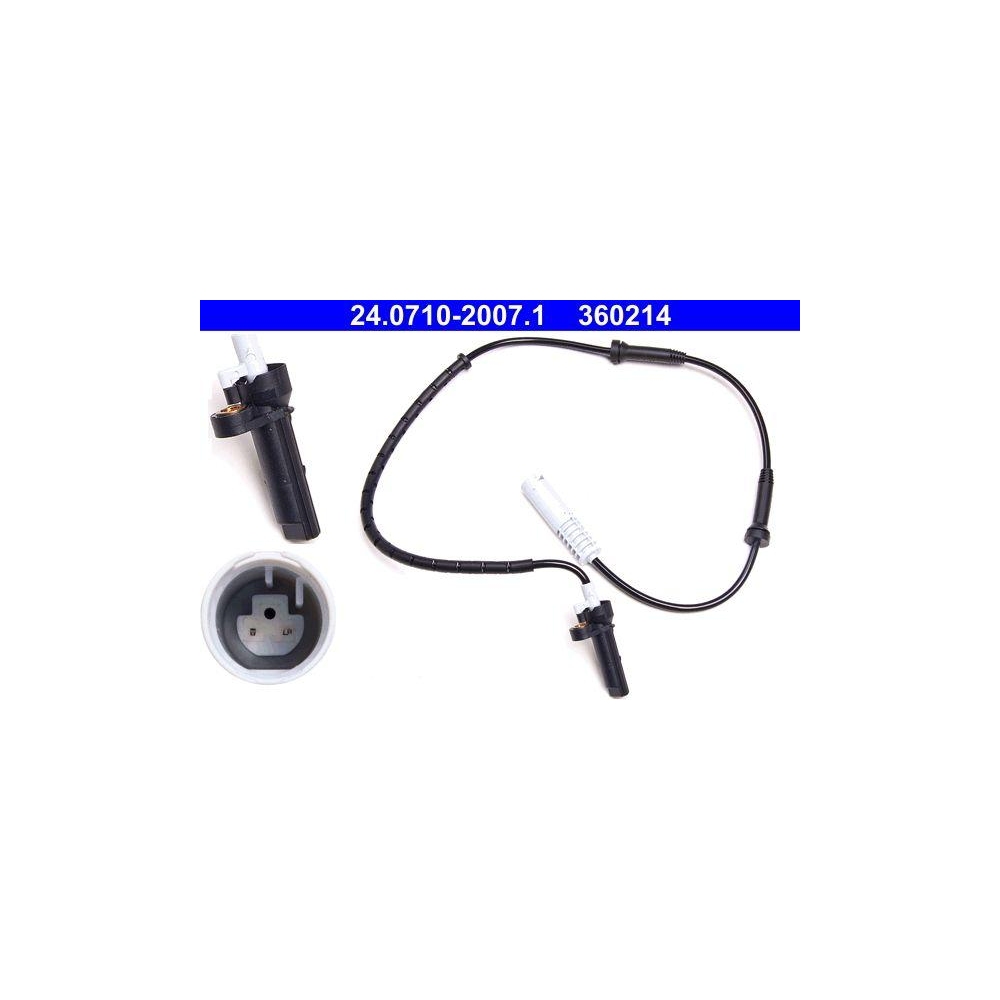 Sensor, Raddrehzahl ATE 24.0710-2007.1 f&uuml;r BMW, Hinterachse