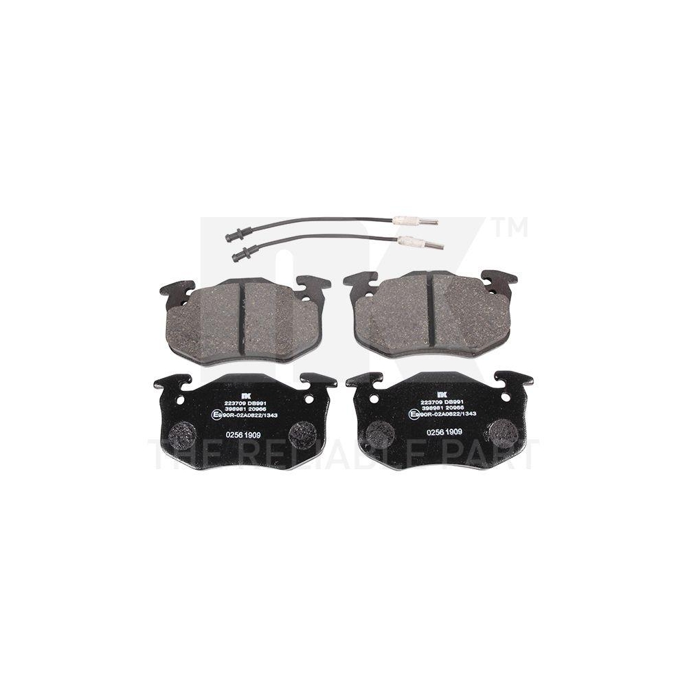 Bremsbelagsatz, Scheibenbremse NK 223709 f&uuml;r PEUGEOT, Vorderachse