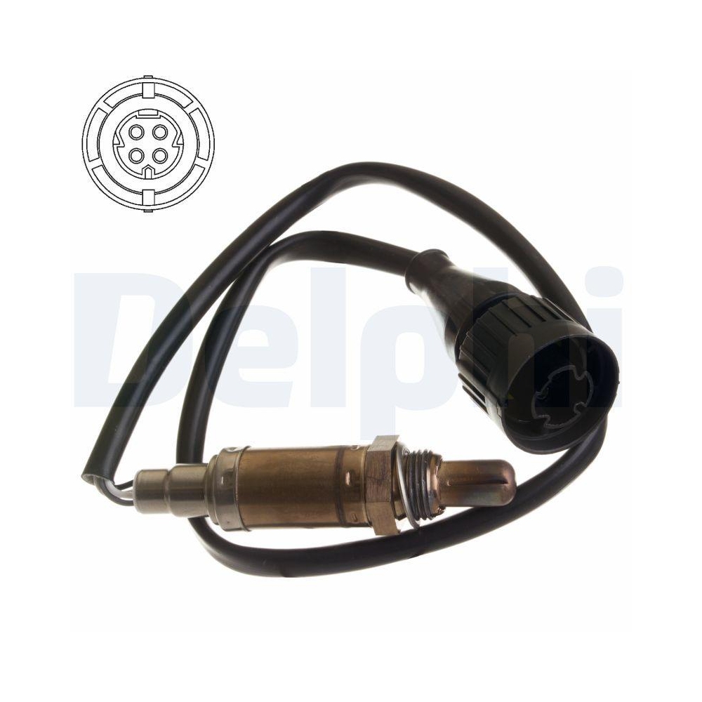 DELPHI ES10254-12B1 Lambdasonde f&uuml;r BMW PORSCHE, links, vor Katalysator