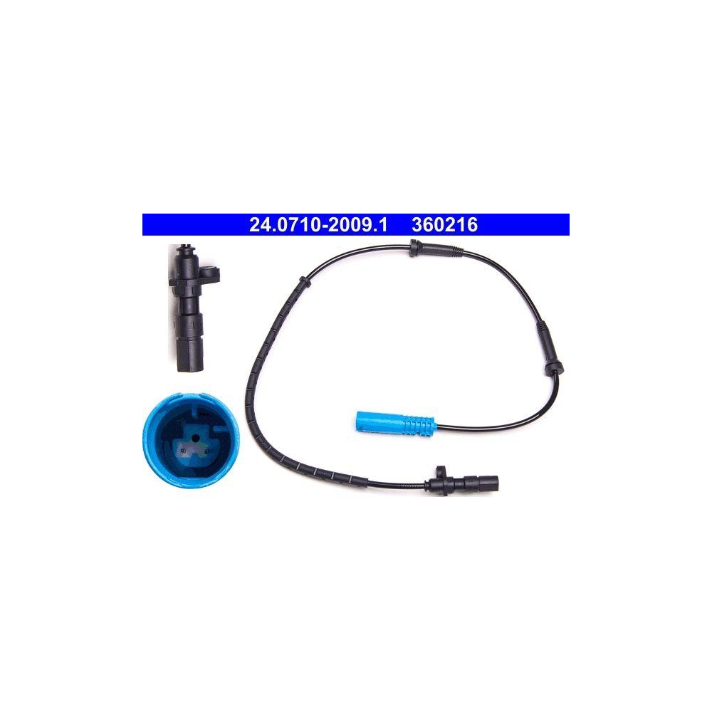Sensor, Raddrehzahl ATE 24.0710-2009.1 f&uuml;r BMW, Hinterachse