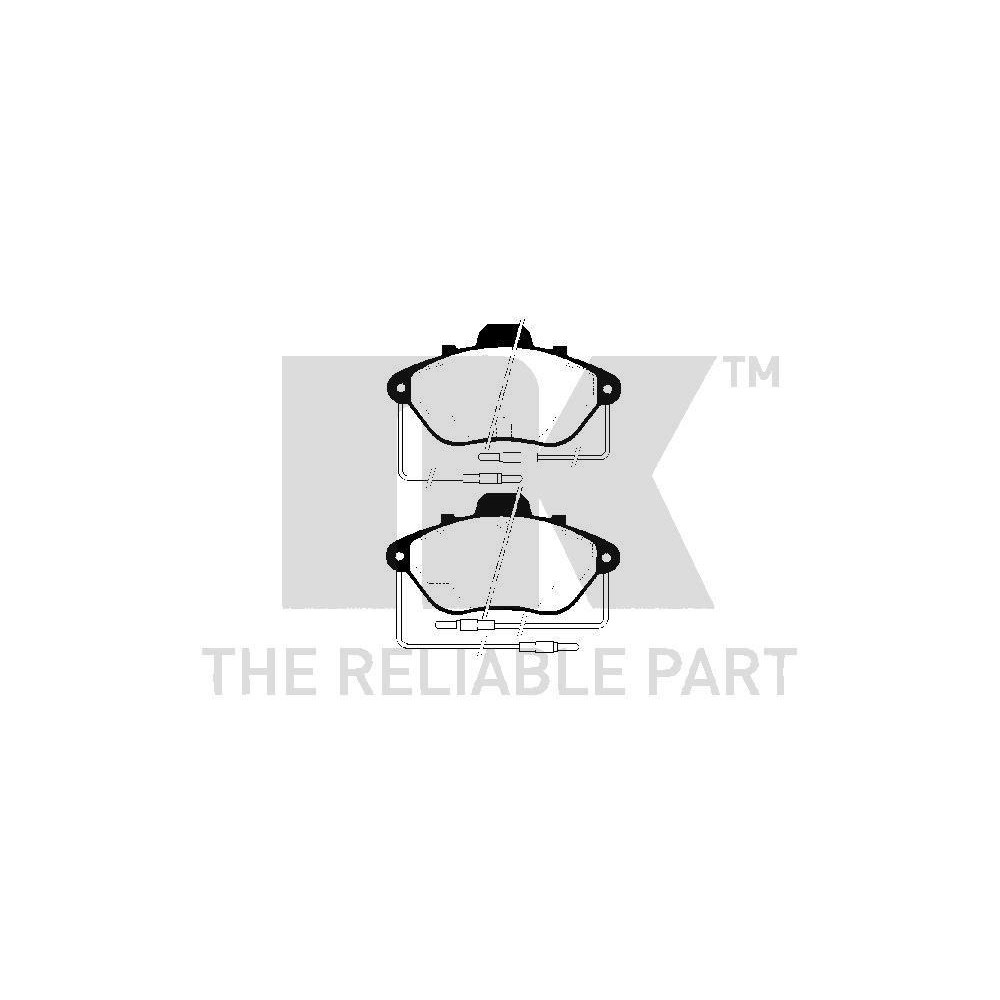 Bremsbelagsatz, Scheibenbremse NK 223718 f&uuml;r PEUGEOT, Vorderachse