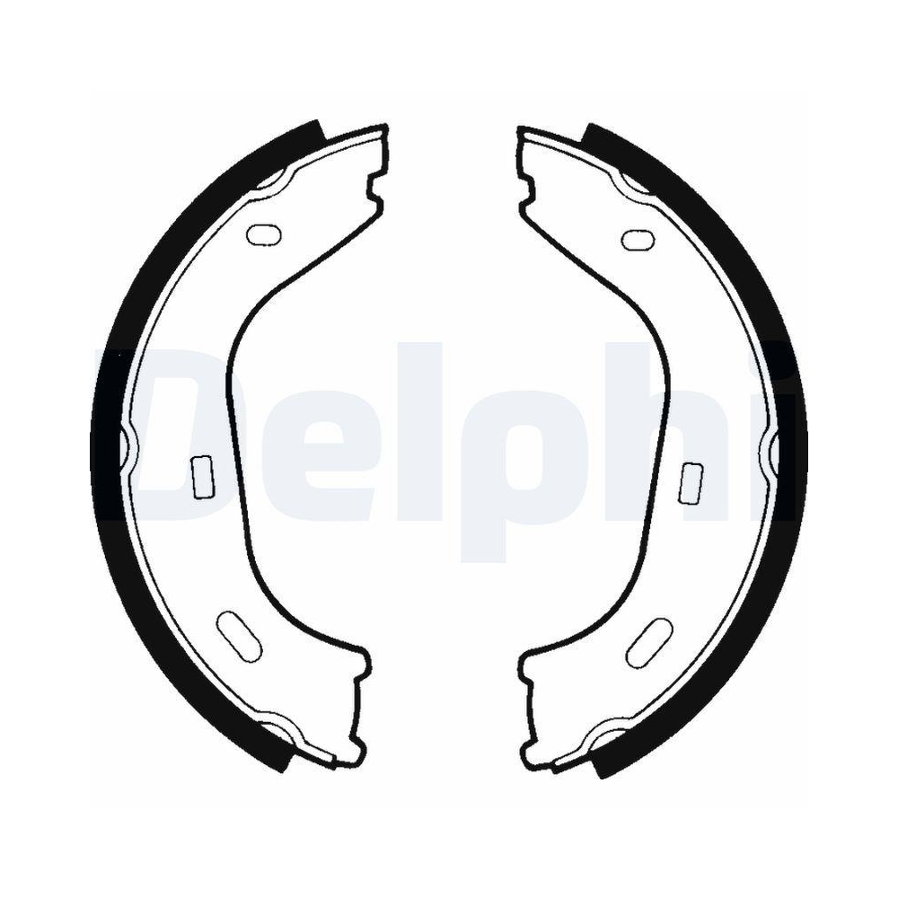 DELPHI LS1372 Bremsbackensatz, Feststellbremse f&uuml;r MERCEDES-BENZ, Hinterachse