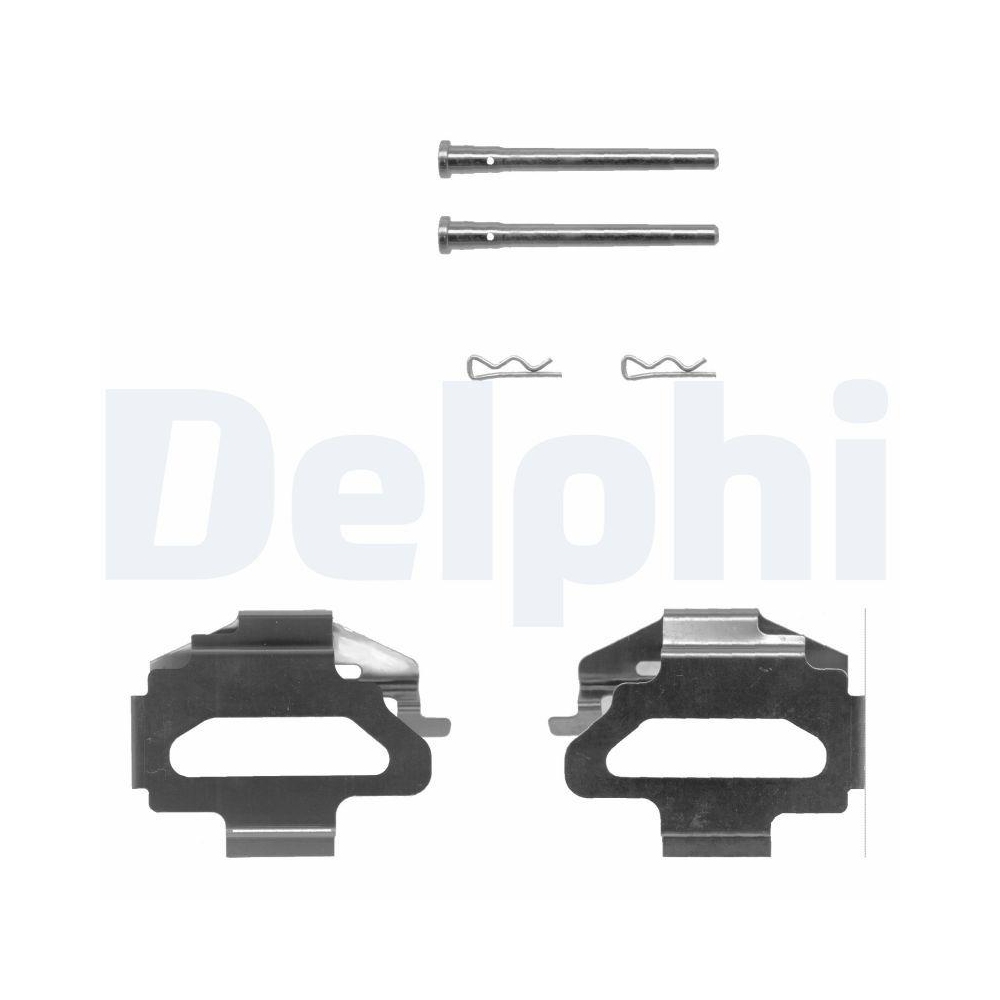 DELPHI LX0150 Zubehörsatz, Scheibenbremsbelag für, Hinterachse, Vorderachse