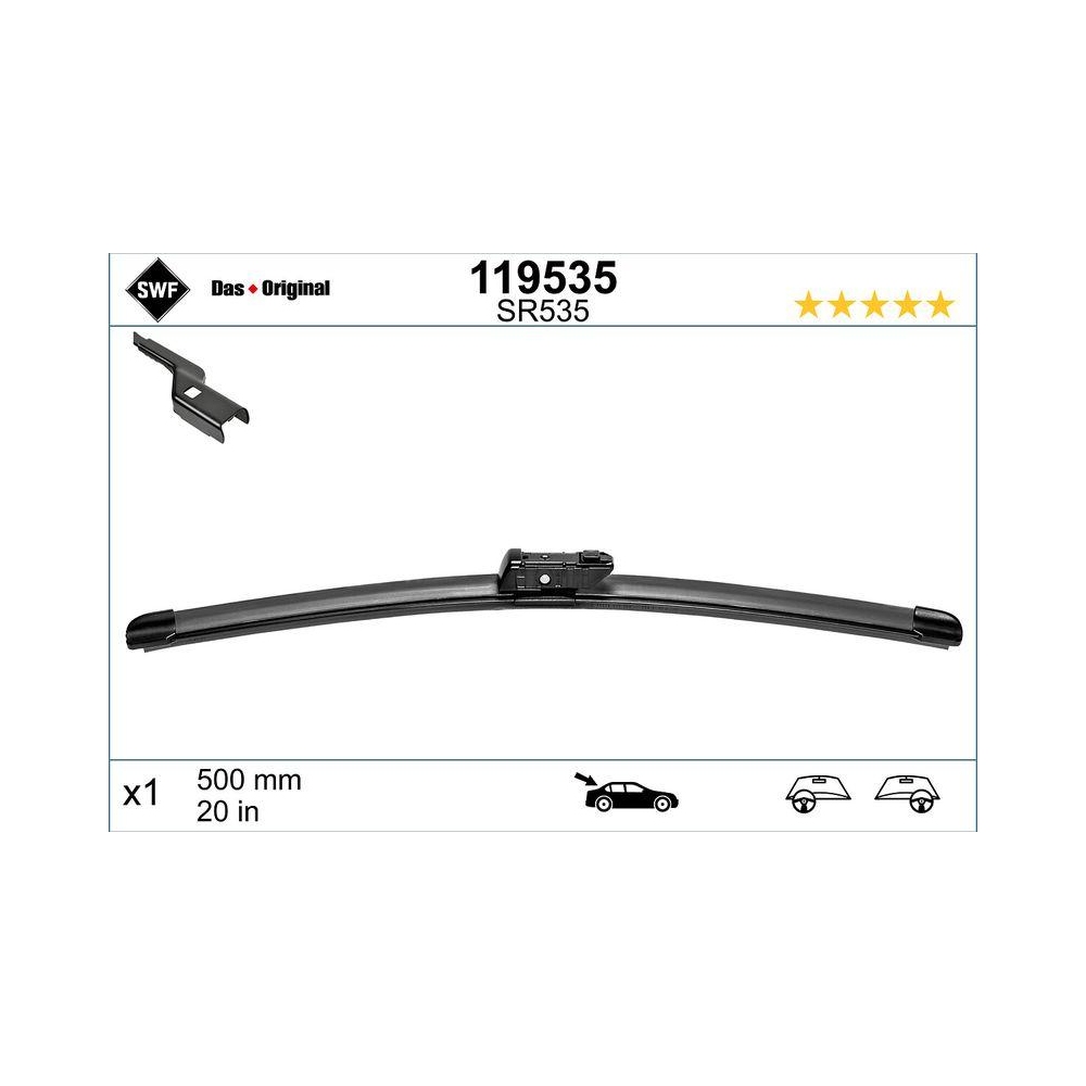 Wischblatt SWF 119535 DAS ORIGINAL REAR für OPEL VAUXHALL, hinten