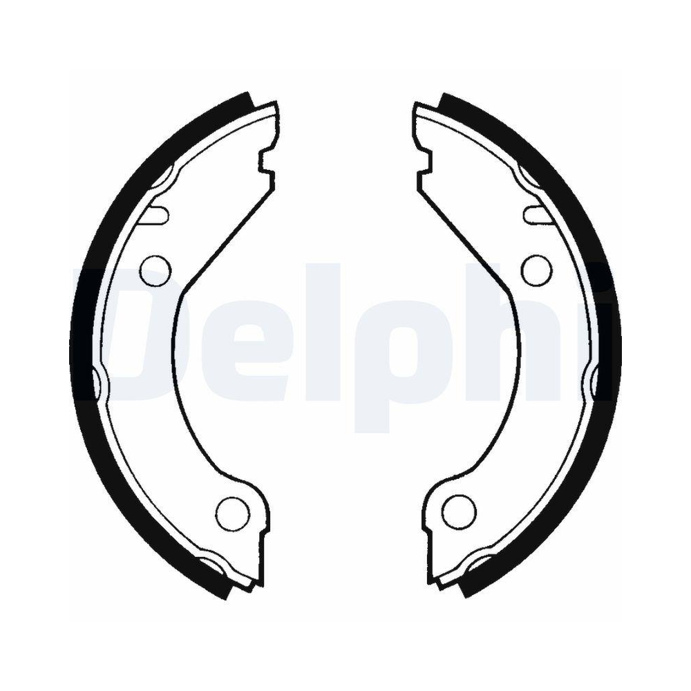 DELPHI LS1375 Bremsbackensatz, Feststellbremse f&uuml;r VOLVO, Hinterachse