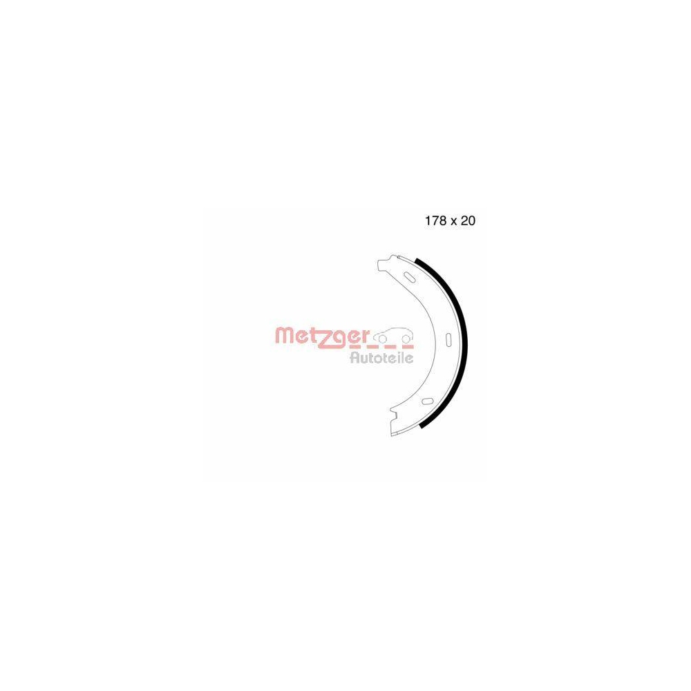 Bremsbackensatz, Feststellbremse METZGER MG 710 für MERCEDES-BENZ