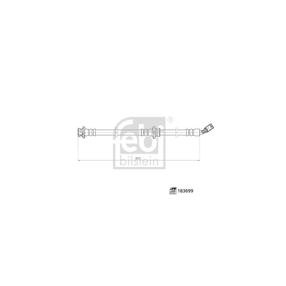 FEBI BILSTEIN Bremsschlauch 183699 f&uuml;r NISSAN, Vorderachse rechts