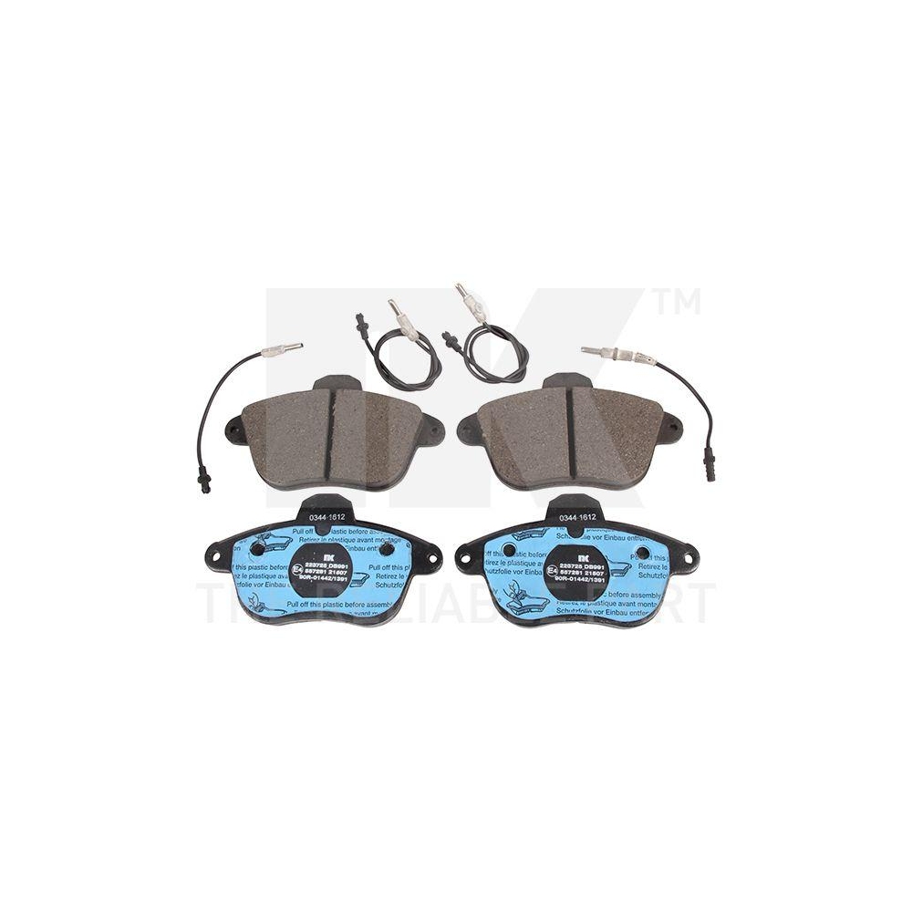 Bremsbelagsatz, Scheibenbremse NK 223725 f&uuml;r PEUGEOT, Vorderachse