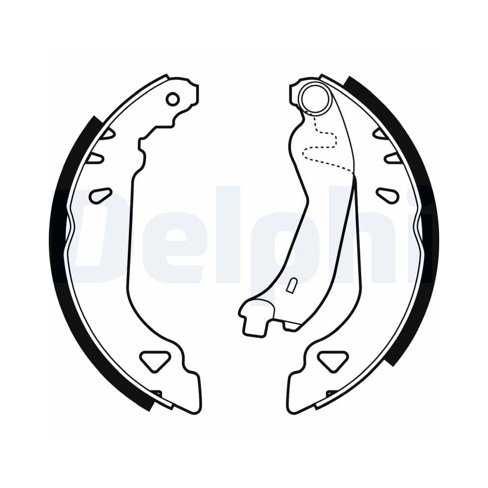 DELPHI LS1378 Bremsbackensatz f&uuml;r FIAT LANCIA, Hinterachse