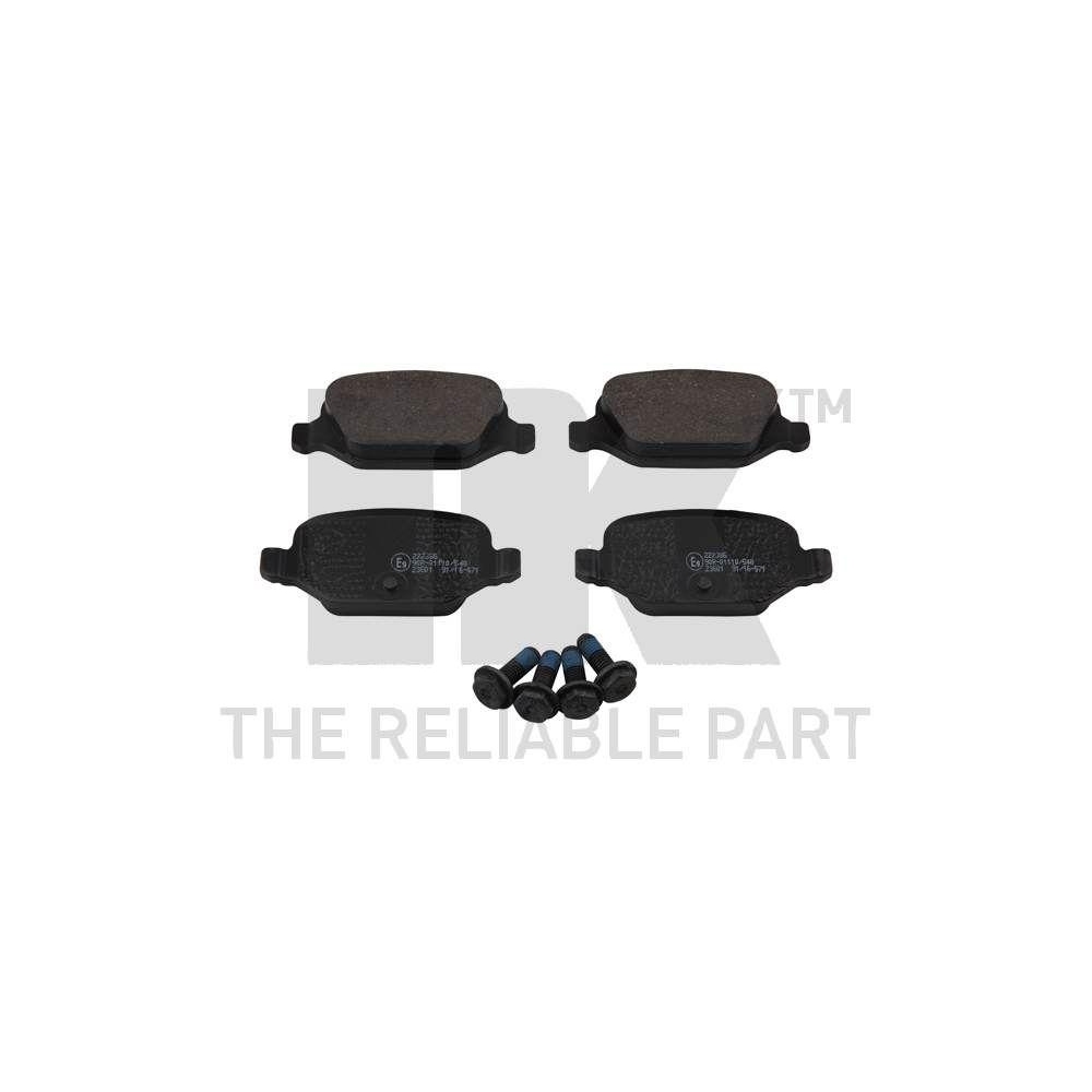 Bremsbelagsatz, Scheibenbremse NK 222386 f&uuml;r FIAT LADA LANCIA ABARTH