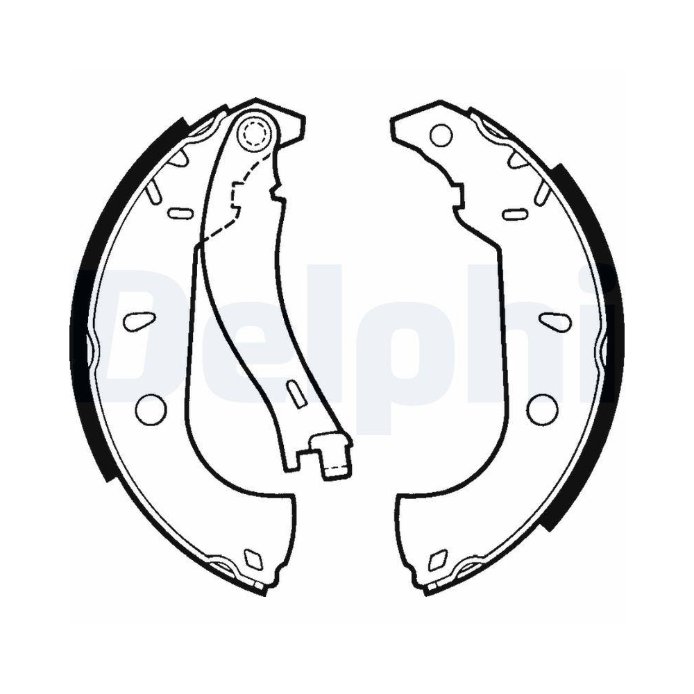 DELPHI LS1379 Bremsbackensatz f&uuml;r ALFA ROMEO FIAT, Hinterachse