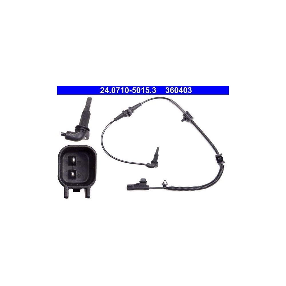 Sensor, Raddrehzahl ATE 24.0710-5015.3 f&uuml;r OPEL SAAB VAUXHALL CHEVROLET