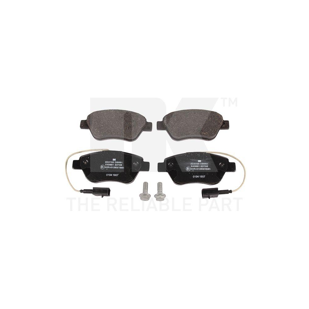 Bremsbelagsatz, Scheibenbremse NK 222388 f&uuml;r ALFA ROMEO CITRO&Euml;N FIAT PEUGEOT