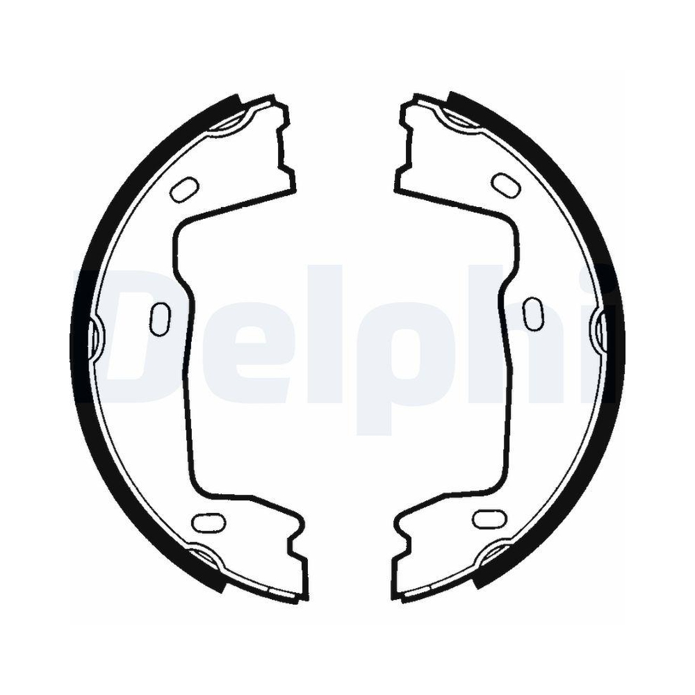 DELPHI LS1381 Bremsbackensatz, Feststellbremse f&uuml;r OPEL SAAB VAUXHALL CHEVROLET