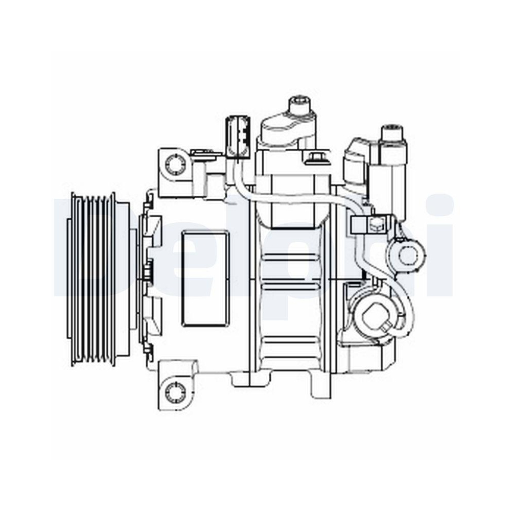 DELPHI CS20474 Kompressor, Klimaanlage f&uuml;r AUDI