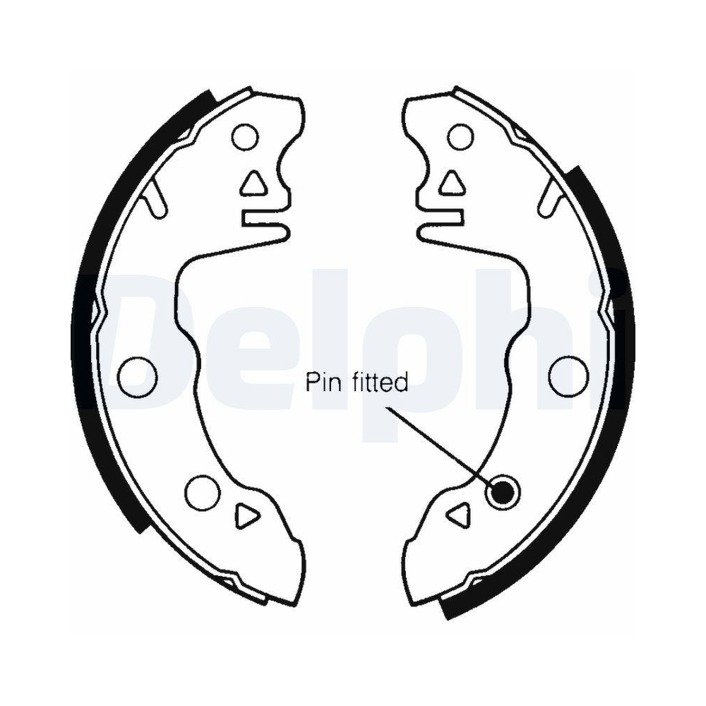Bremsbackensatz DELPHI LS1391 für CITROËN PEUGEOT RENAULT TALBOT, Hinterachse