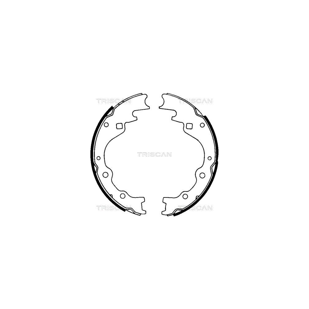Bremsbackensatz TRISCAN 8100 50461 f&uuml;r MAZDA KIA, Hinterachse
