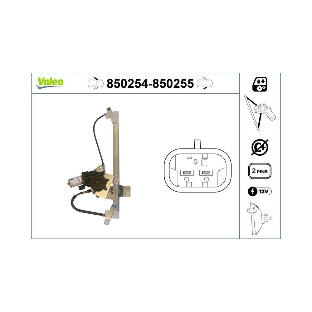 Fensterheber VALEO 850254 für SMART, vorne links