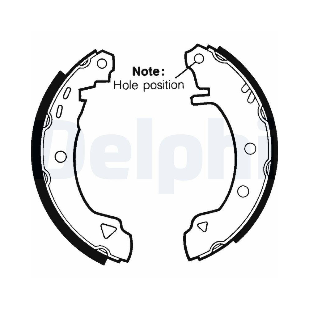 DELPHI LS1402 Bremsbackensatz f&uuml;r CITRO&Euml;N RENAULT, Hinterachse